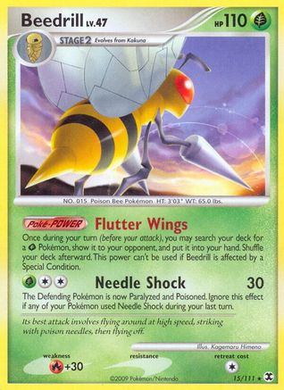Beedrill 015/111 - Rising Rivals Reverse Holofoil