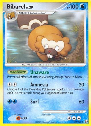 Bibarel 032/100 - Stormfront Reverse Holofoil