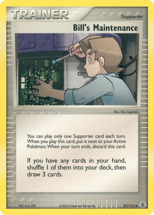 Bill's Maintenance 087/112 - FireRed & LeafGreen Reverse Holofoil