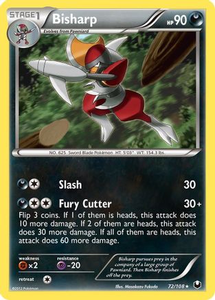Bisharp 072/108 - Dark Explorers Reverse Holofoil