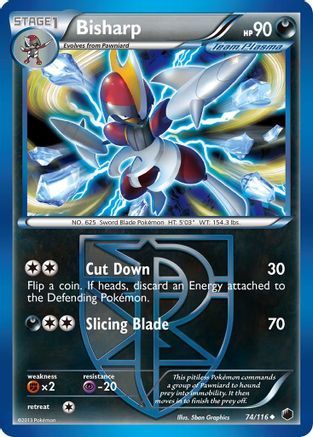 Bisharp (Team Plasma) 074/116 - Plasma Freeze Reverse Holofoil