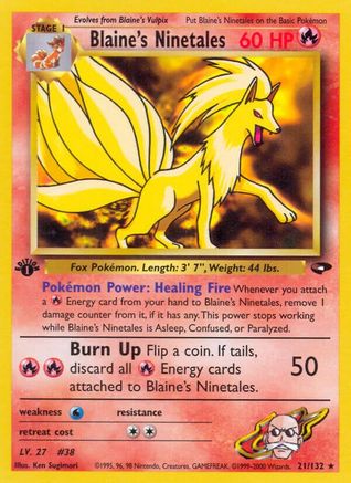 Blaine's Ninetales 021/132 - Gym Challenge 1st Edition