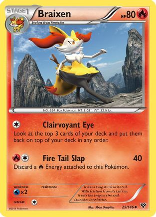 Braixen 025/146 - XY Base Set Reverse Holofoil