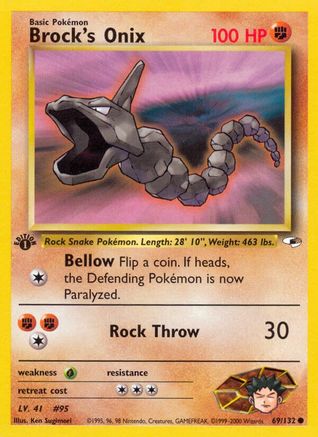 Brock's Onix 069/132 - Gym Heroes 1st Edition