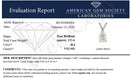 AGS Certified 14K White Gold 1/2 Cttw Diamond Pear 18" Pendant Necklace (H-I Color, VS2-SI1 Clarity)