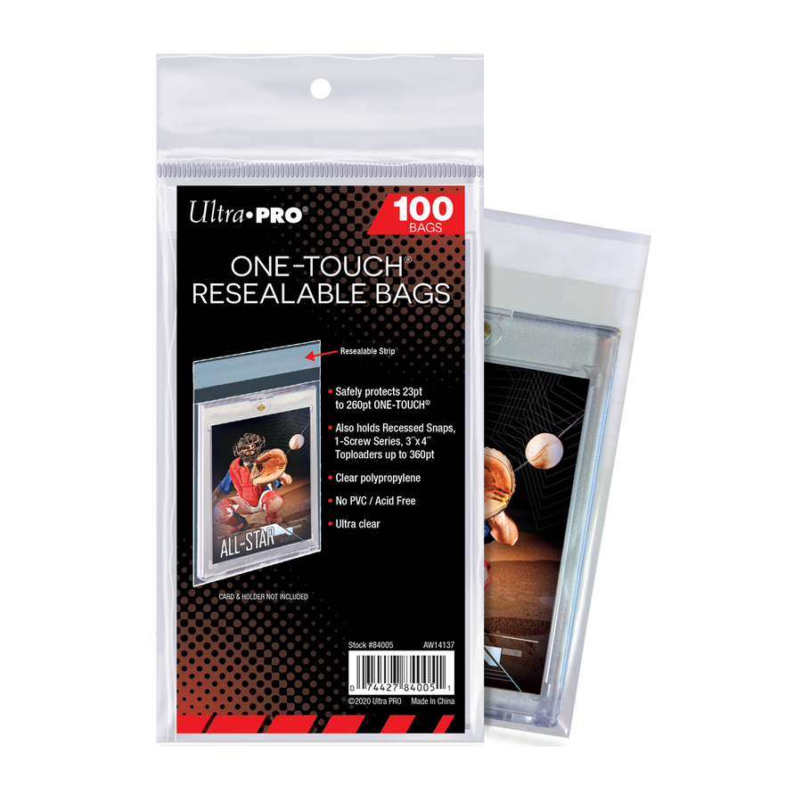 ONE-TOUCH Resealable Bags, Fits up to 260PT (100ct)