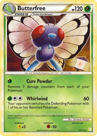 Butterfree 016/123 - HeartGold SoulSilver Reverse Holofoil