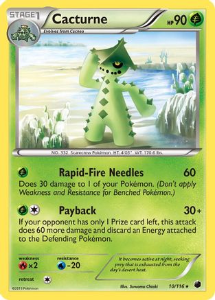 Cacturne 010/116 - Plasma Freeze Reverse Holofoil