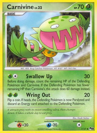 Carnivine 007/17 - POP Series 8 Reverse Holofoil