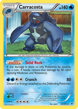 Carracosta 026/101 - Noble Victories Reverse Holofoil
