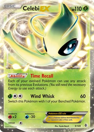 Celebi EX 009/149 - Boundaries Crossed Holofoil