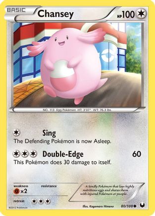 Chansey 080/108 - Dark Explorers Reverse Holofoil