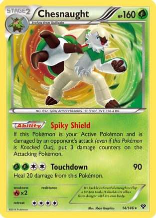 Chesnaught 014/146 - XY Base Set Reverse Holofoil