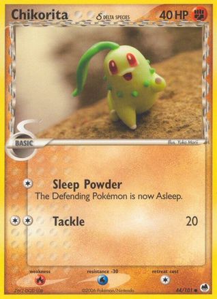 Chikorita (Delta Species) 044/101 - Dragon Frontiers Reverse Holofoil