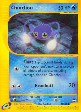 Chinchou 070/147 - Aquapolis Reverse Holofoil