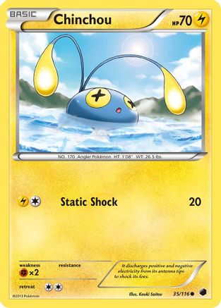Chinchou 035/116 - Plasma Freeze Reverse Holofoil