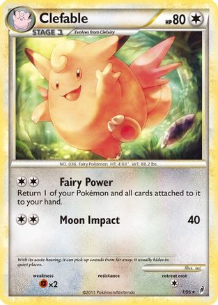 Clefable 001/95 - Call of Legends Reverse Holofoil