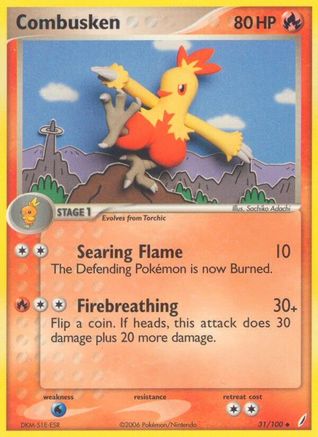Combusken 031/100 - Crystal Guardians Reverse Holofoil
