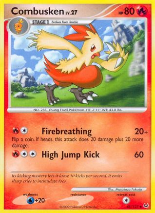 Combusken 045/127 - Platinum Reverse Holofoil