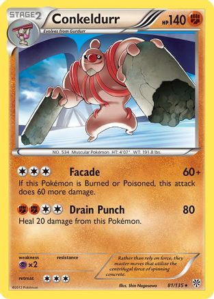 Conkeldurr 081/135 - Plasma Storm Reverse Holofoil