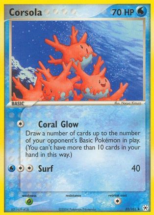 Corsola 032/101 - Hidden Legends Reverse Holofoil