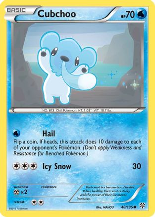 Cubchoo 040/135 - Plasma Storm Reverse Holofoil