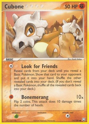 Cubone 051/109 - Team Rocket Returns - Reverse Holofoil