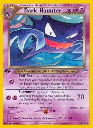 Dark Haunter 036/105 - Neo Destiny 1st Edition