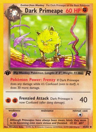 Dark Primeape 043/82 - Team Rocket 1st Edition
