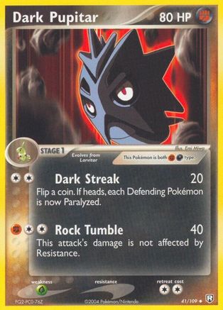 Dark Pupitar 041/109 - Team Rocket Returns Reverse Holofoil