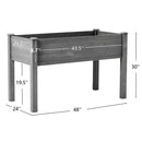 Elevated Raised Garden Bed with Legs 48x24x30in Fir Wood