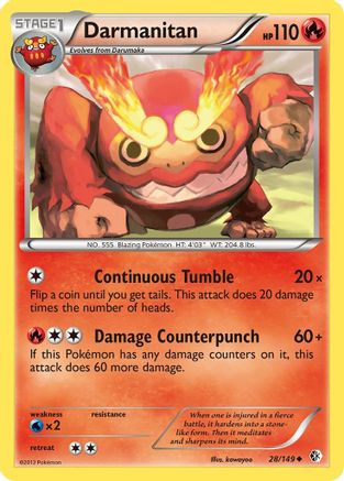 Darmanitan 028/149 - Boundaries Crossed Reverse Holofoil