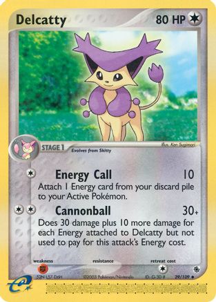 Delcatty 029/109 - Ruby and Sapphire Reverse Holofoil
