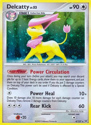 Delcatty 004/127 - Platinum Reverse Holofoil