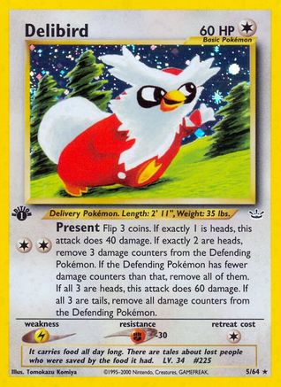 Delibird 005/64 - Neo Revelation 1st Edition Holofoil