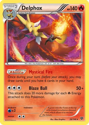 Delphox 026/146 - XY Base Set Reverse Holofoil