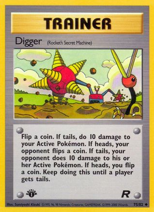 Digger (Rocket's Secret Machine) 075/82 - Team Rocket 1st Edition