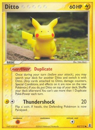 Ditto (Pikachu) 063/113 - Delta Species Reverse Holofoil