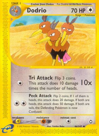 Dodrio 046/147 - Aquapolis Reverse Holofoil