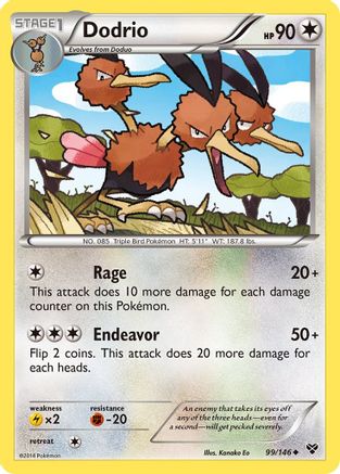 Dodrio 099/146 - XY Base Set Reverse Holofoil