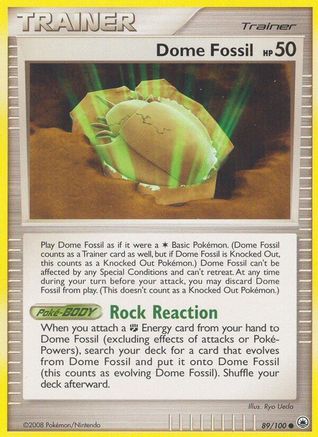 Dome Fossil 089/100 - Majestic Dawn Reverse Holofoil