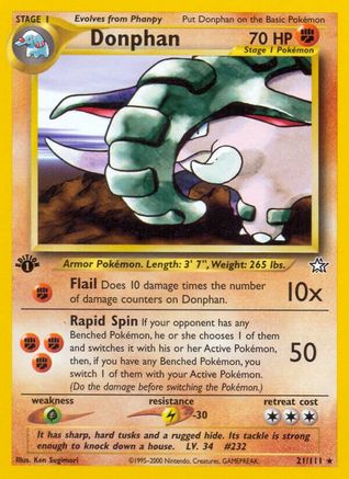 Donphan 021/111 - Neo Genesis 1st Edition