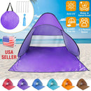 Pop Up Beach Tent Sun Shade Shelter Anti-UV Automatic Waterproof Tent Canopy for 2/3 Man w/ Net Window Storage Bag for Outdoor Beach Camping Fishing P