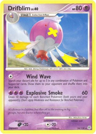 Drifblim 024/130 - Diamond and Pearl Reverse Holofoil