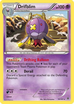 Drifblim 035/101 - Plasma Blast Reverse Holofoil