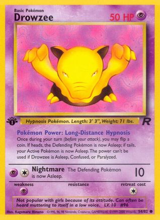 Drowzee 054/82 - Team Rocket 1st Edition