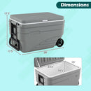 84 Quart Wheeled Cooler with Pull Handle