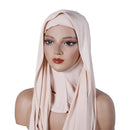 Modal Multi-color Breathable Neck Warmer Highly Elastic Base-layer Hooded Long Scarf Set