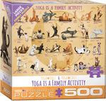 Puzzle: Yoga Dogs & Cats Collection - Yoga is a Family Activity