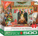 Puzzle: Family Oversize Puzzles - Christmas by the Fireplace